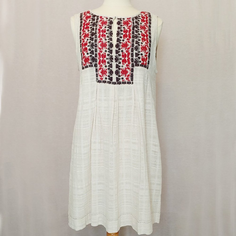 Embroidered Yoke Cotton Gauze Dress by Max Studio